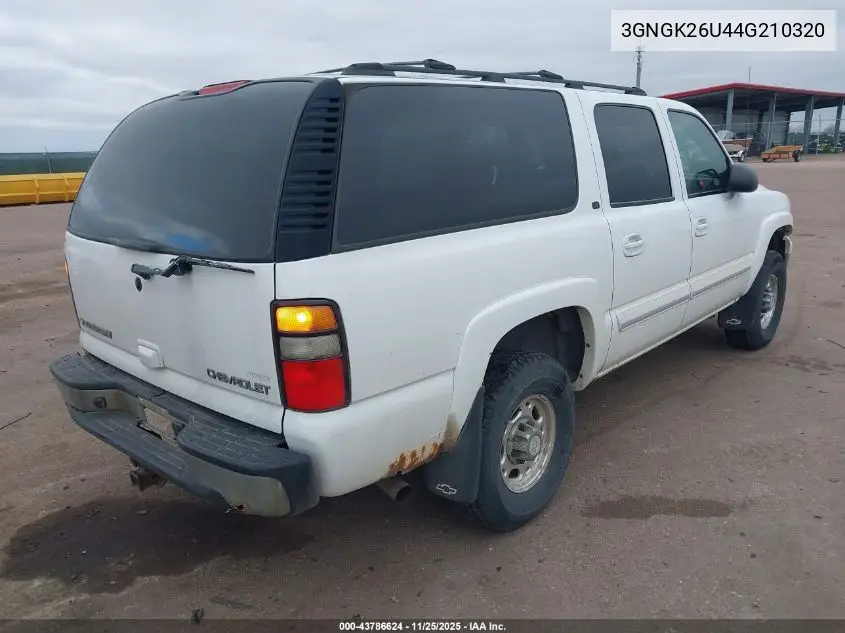 3GNGK26U44G210320 2004 Chevrolet Suburban 2500 Lt