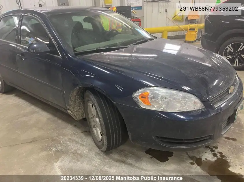 2G1WB58N779353202 2007 Chevrolet Impala Ls V6