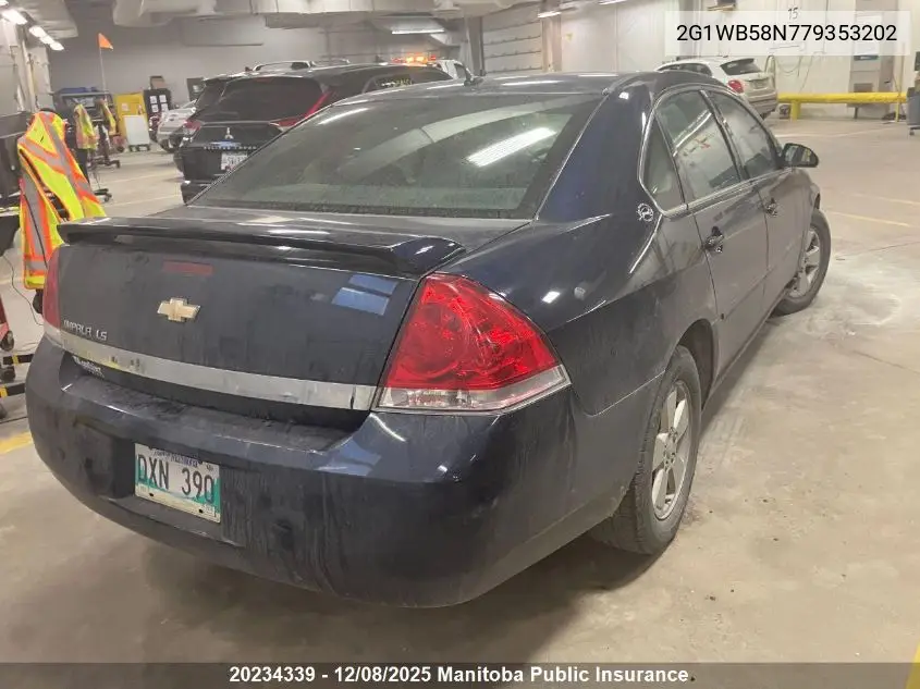 2G1WB58N779353202 2007 Chevrolet Impala Ls V6