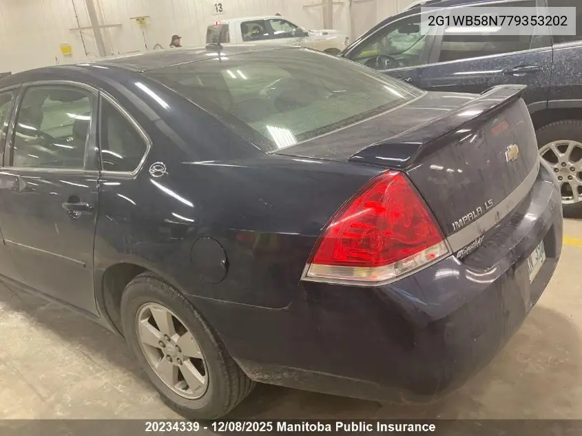 2G1WB58N779353202 2007 Chevrolet Impala Ls V6