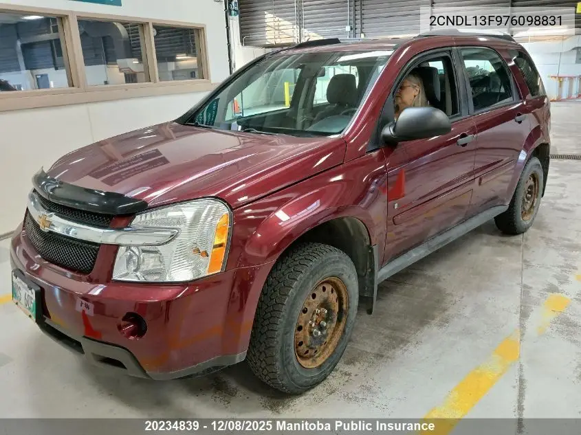 2CNDL13F976098831 2007 Chevrolet Equinox Ls V6