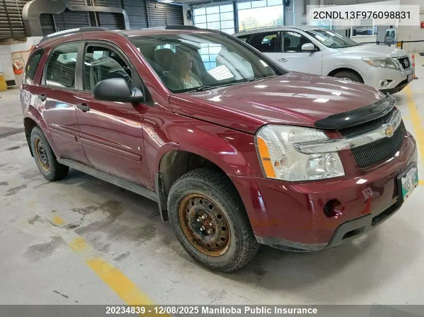 2CNDL13F976098831 2007 Chevrolet Equinox Ls V6