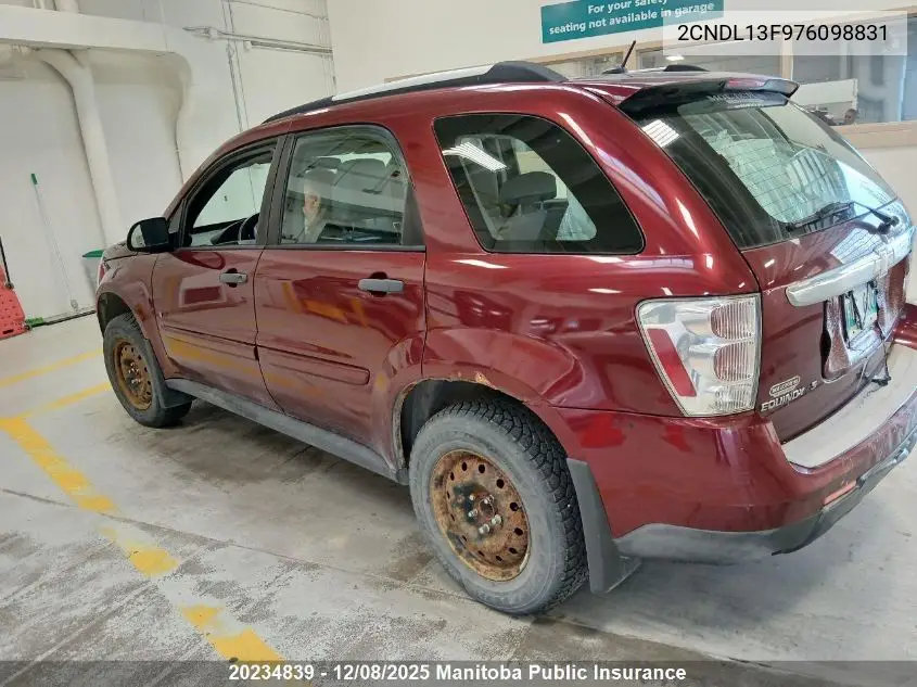 2CNDL13F976098831 2007 Chevrolet Equinox Ls V6