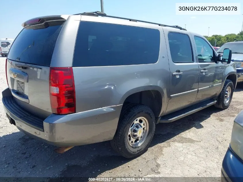 2007 Chevrolet Suburban 2500 Lt VIN: 3GNGK26K77G234078 Lot: 40202627