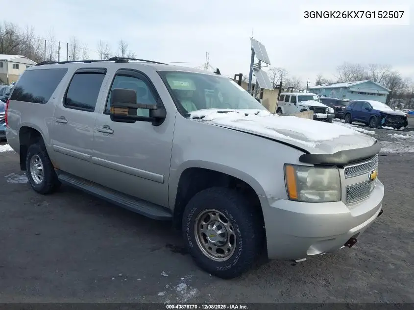 3GNGK26KX7G152507 2007 Chevrolet Suburban 2500 Lt