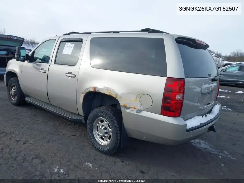 3GNGK26KX7G152507 2007 Chevrolet Suburban 2500 Lt