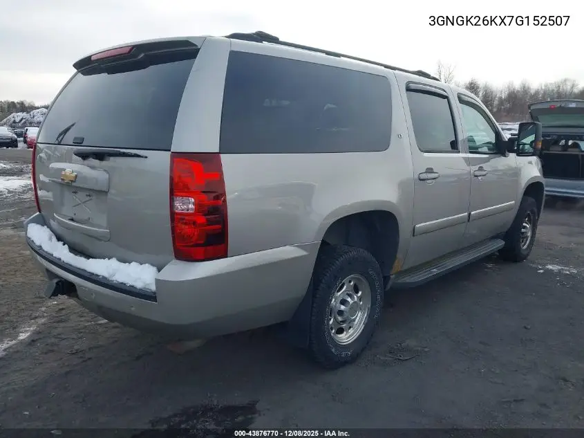 3GNGK26KX7G152507 2007 Chevrolet Suburban 2500 Lt