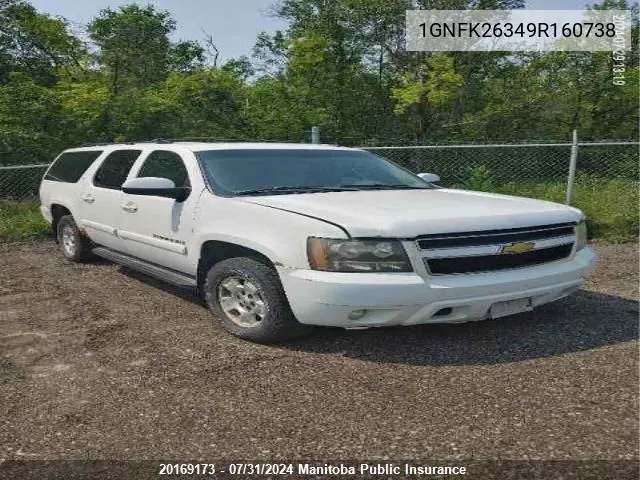 1GNFK26349R160738 2009 Chevrolet Suburban 1500 Lt