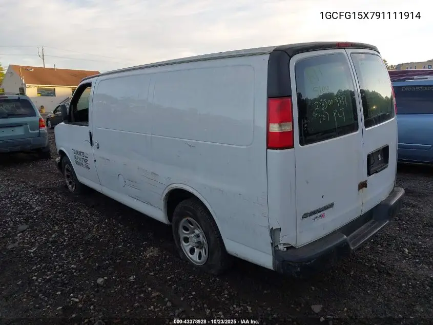 1GCFG15X791111914 2009 Chevrolet Express 1500 Work Van