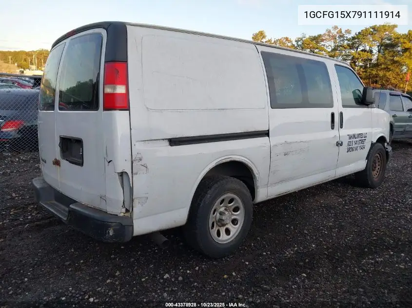 1GCFG15X791111914 2009 Chevrolet Express 1500 Work Van