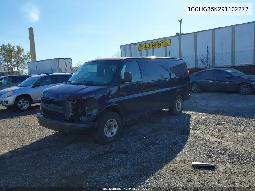 1GCHG35K291102272 2009 Chevrolet Express 3500 Work Van