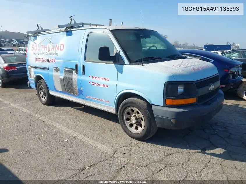 1GCFG15X491135393 2009 Chevrolet Express 1500 Work Van