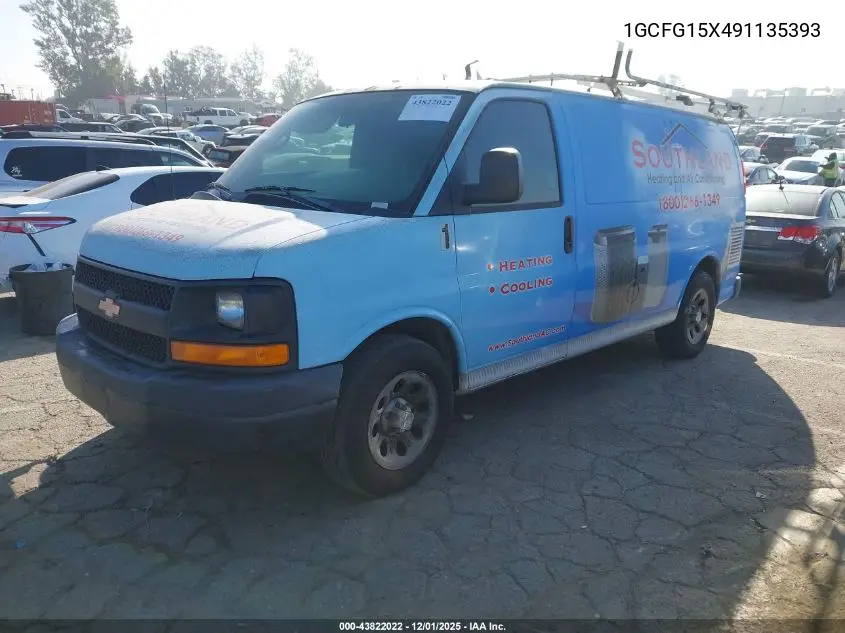 1GCFG15X491135393 2009 Chevrolet Express 1500 Work Van