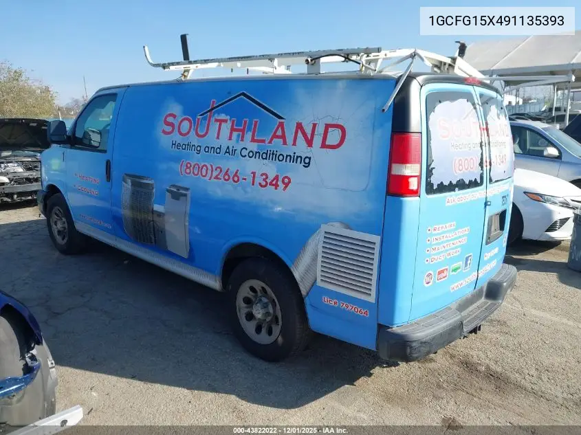 1GCFG15X491135393 2009 Chevrolet Express 1500 Work Van