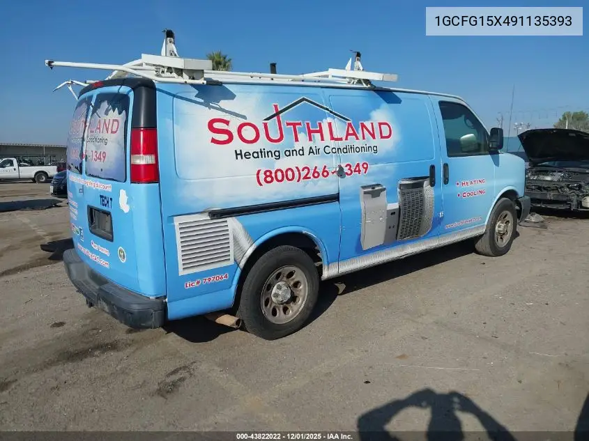 1GCFG15X491135393 2009 Chevrolet Express 1500 Work Van