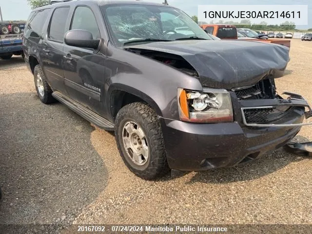 2010 Chevrolet Suburban 1500 Lt VIN: 1GNUKJE30AR214611 Lot: 20167092