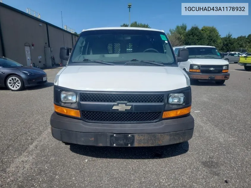 1GCUHAD43A1178932 2010 Chevrolet Express 1500 Work Van