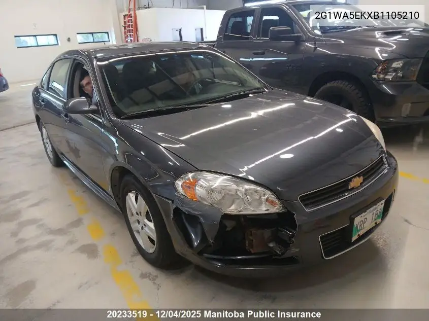 2G1WA5EKXB1105210 2011 Chevrolet Impala Ls V6