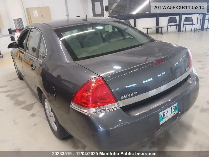 2G1WA5EKXB1105210 2011 Chevrolet Impala Ls V6