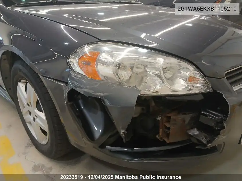 2G1WA5EKXB1105210 2011 Chevrolet Impala Ls V6