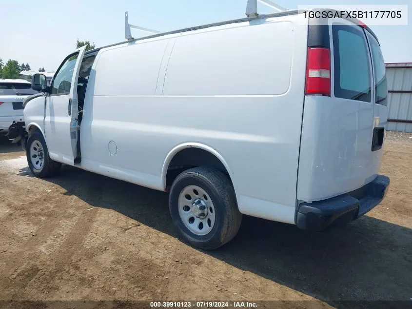 2011 Chevrolet Express 1500 Work Van VIN: 1GCSGAFX5B1177705 Lot: 39975059