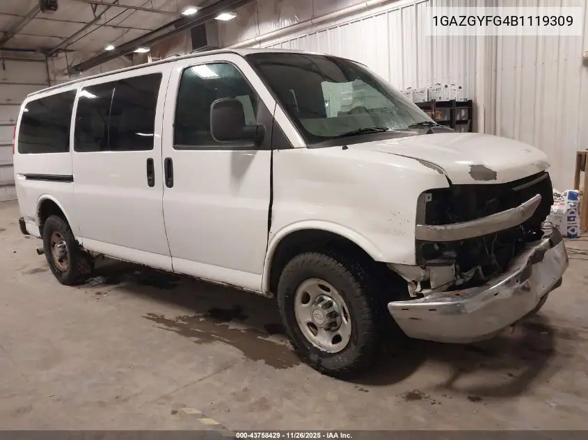1GAZGYFG4B1119309 2011 Chevrolet Express 3500 Lt