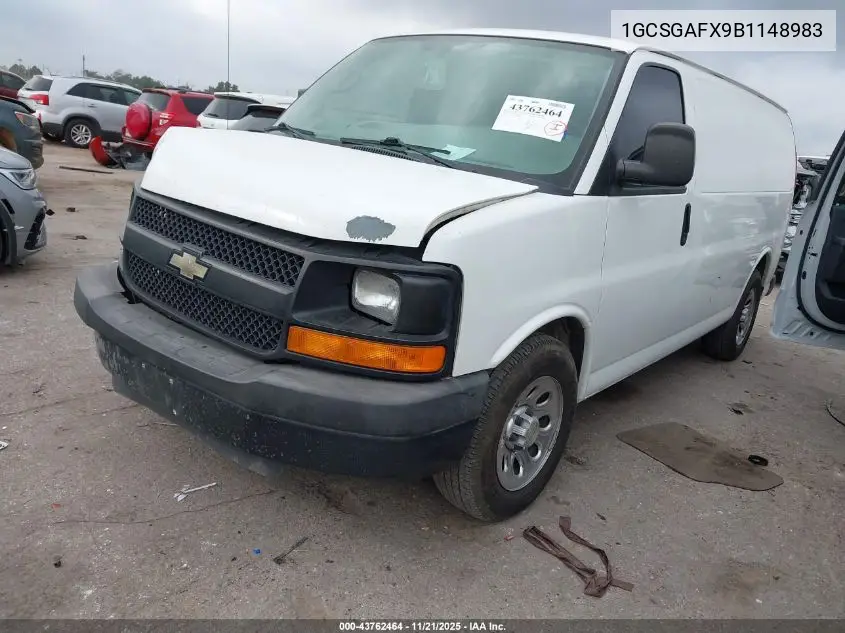 1GCSGAFX9B1148983 2011 Chevrolet Express 1500 Work Van