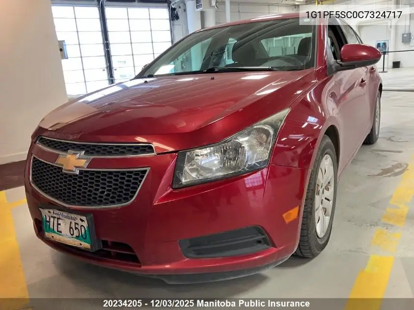 1G1PF5SC0C7324717 2012 Chevrolet Cruze Lt Turbo