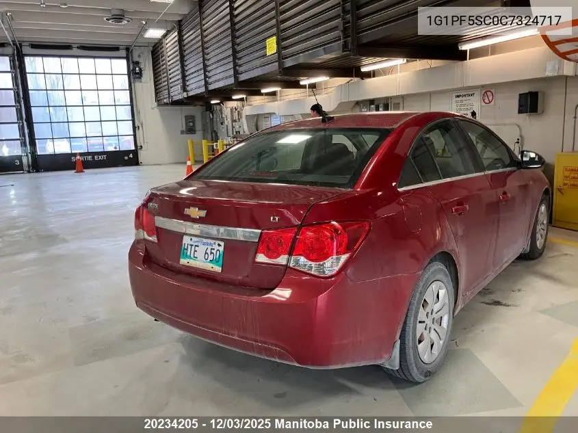 1G1PF5SC0C7324717 2012 Chevrolet Cruze Lt Turbo