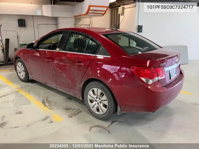 1G1PF5SC0C7324717 2012 Chevrolet Cruze Lt Turbo