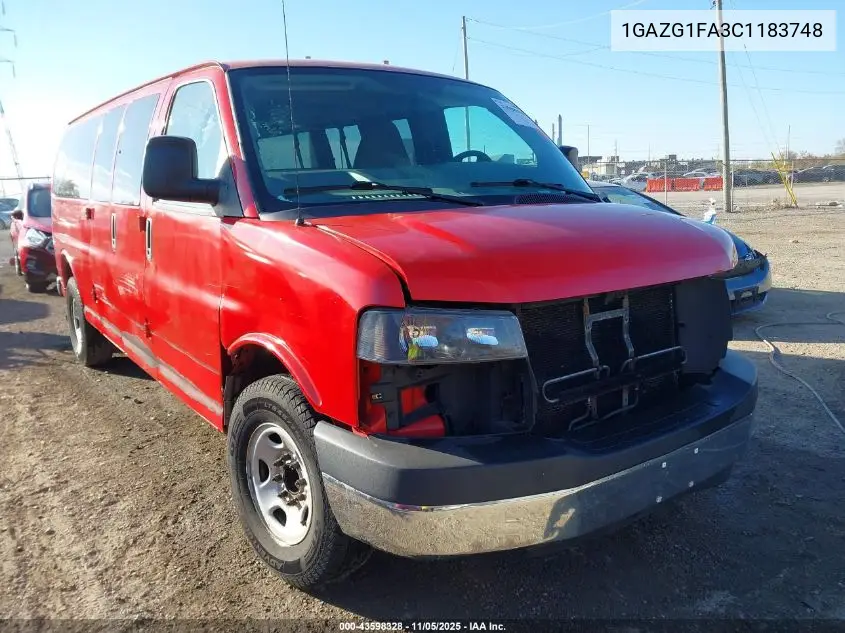 1GAZG1FA3C1183748 2012 Chevrolet Express 3500 Lt