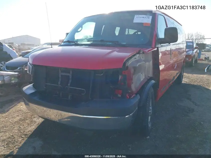 1GAZG1FA3C1183748 2012 Chevrolet Express 3500 Lt
