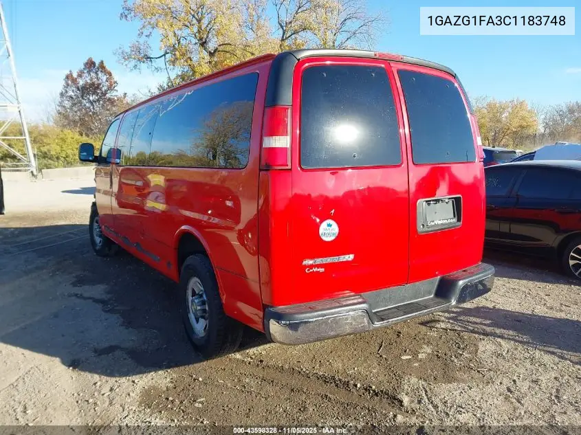 1GAZG1FA3C1183748 2012 Chevrolet Express 3500 Lt