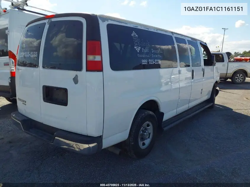 1GAZG1FA1C1161151 2012 Chevrolet Express 3500 Lt