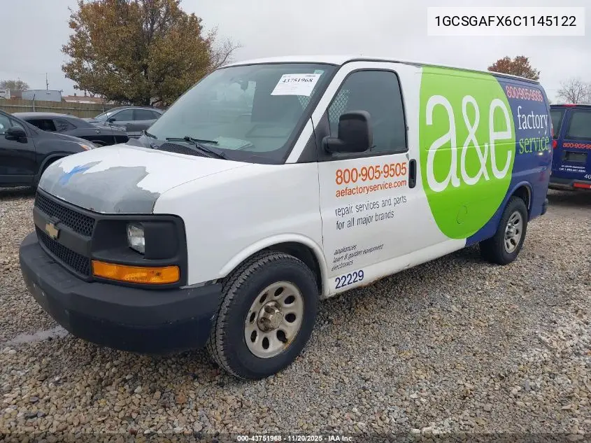 1GCSGAFX6C1145122 2012 Chevrolet Express 1500 Work Van
