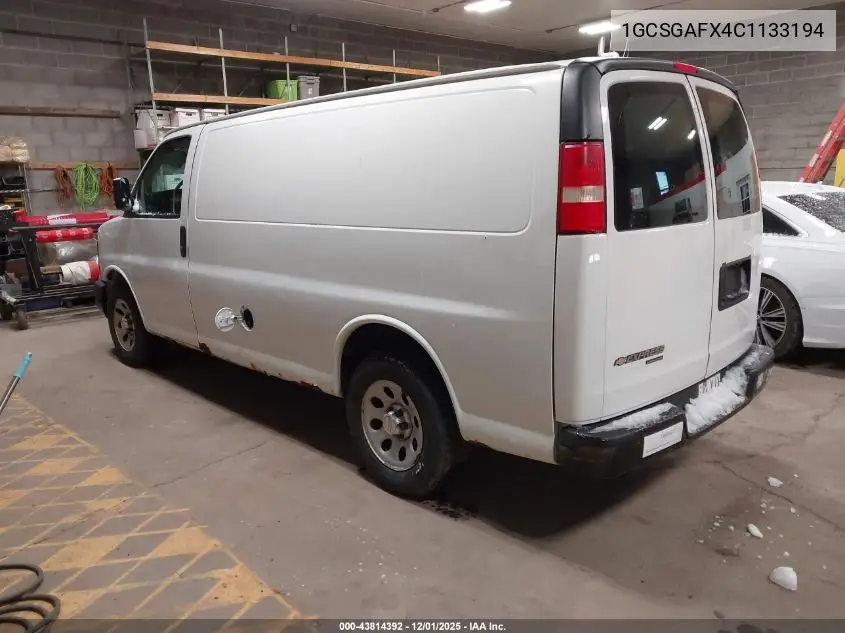 1GCSGAFX4C1133194 2012 Chevrolet Express 1500 Work Van