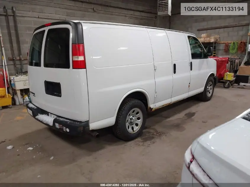 1GCSGAFX4C1133194 2012 Chevrolet Express 1500 Work Van