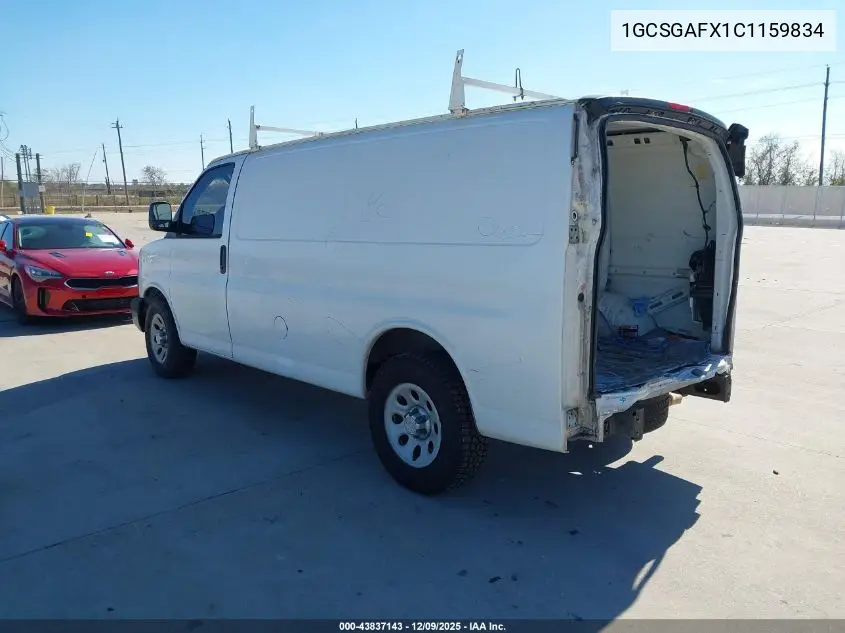 1GCSGAFX1C1159834 2012 Chevrolet Express 1500 Work Van