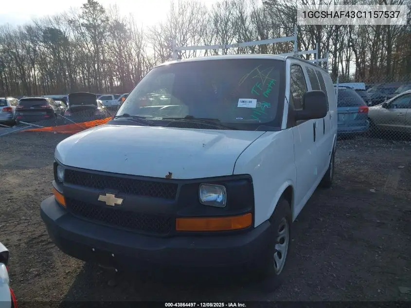 1GCSHAF43C1157537 2012 Chevrolet Express 1500 Work Van