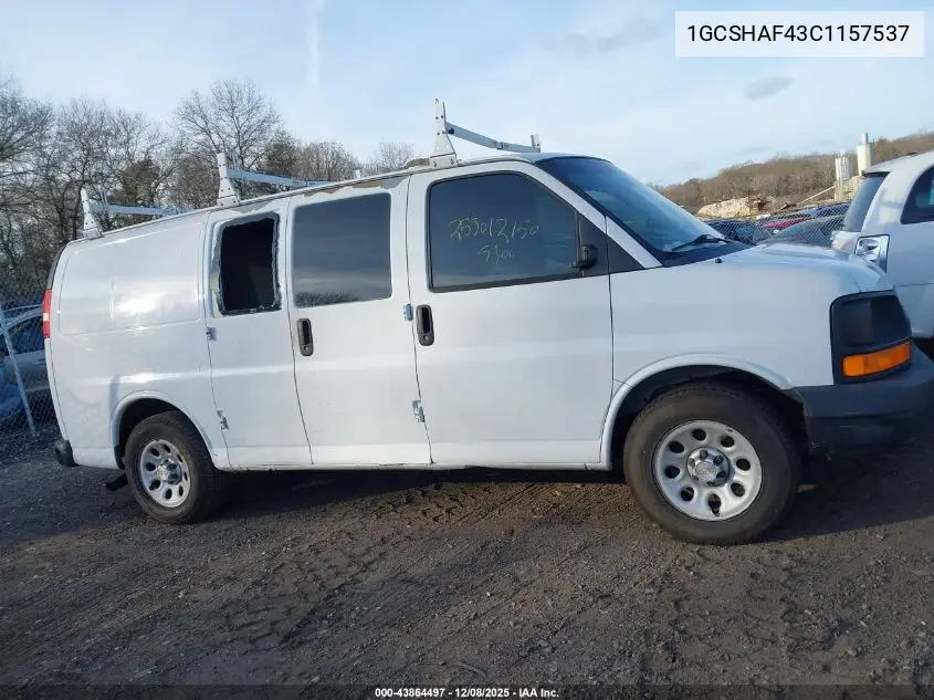 1GCSHAF43C1157537 2012 Chevrolet Express 1500 Work Van