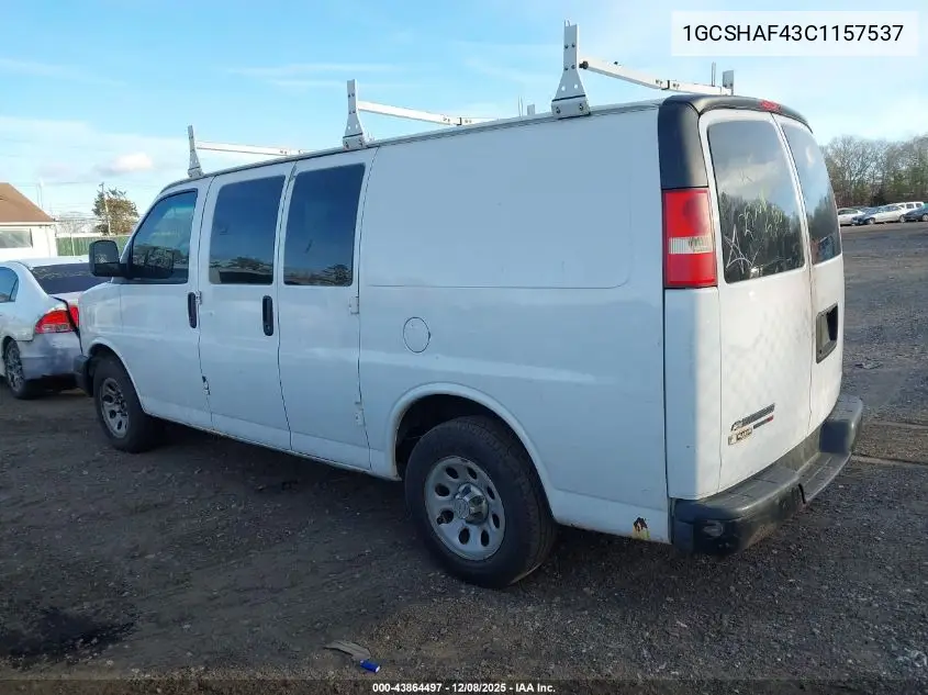1GCSHAF43C1157537 2012 Chevrolet Express 1500 Work Van
