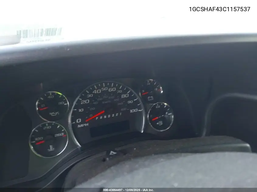 1GCSHAF43C1157537 2012 Chevrolet Express 1500 Work Van