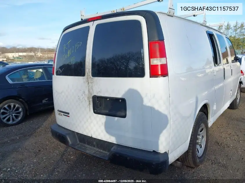 1GCSHAF43C1157537 2012 Chevrolet Express 1500 Work Van
