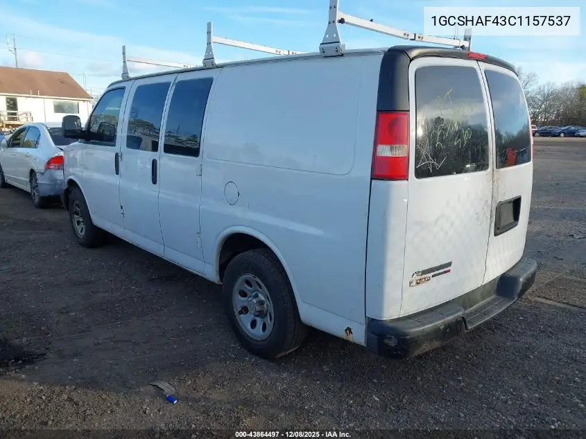 1GCSHAF43C1157537 2012 Chevrolet Express 1500 Work Van