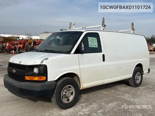 1GCWGFBAXD1101724 2013 Chevrolet Express G 2500 2013 Chevrolet Express G2500 Cargo Van