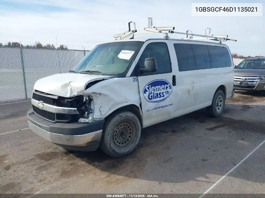 1GBSGCF46D1135021 2013 Chevrolet Express 1500 Lt