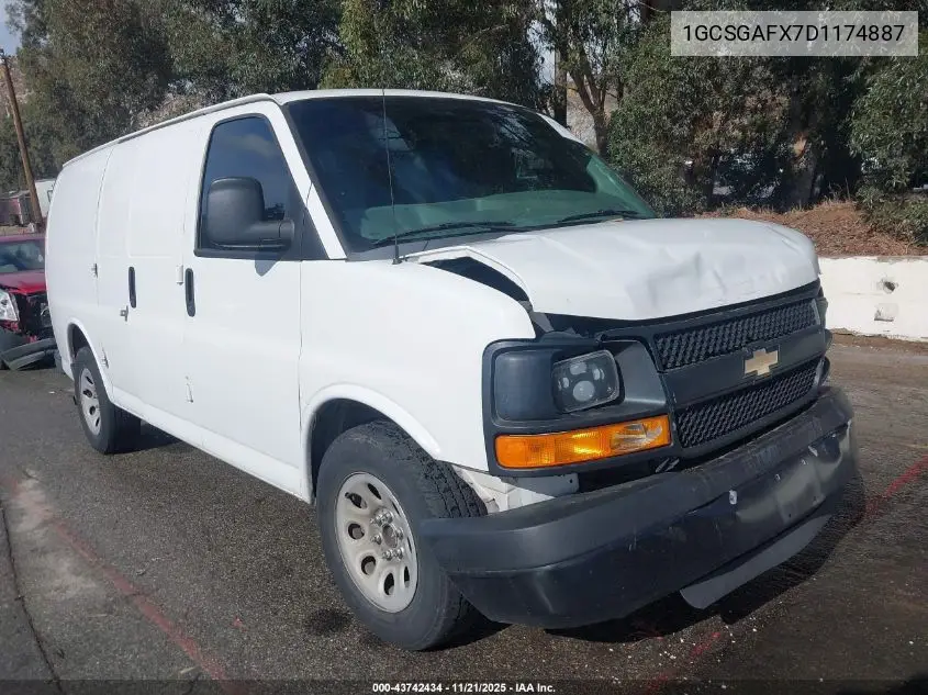 1GCSGAFX7D1174887 2013 Chevrolet Express 1500 Work Van