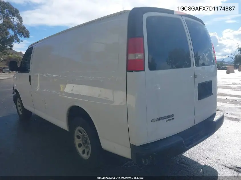 1GCSGAFX7D1174887 2013 Chevrolet Express 1500 Work Van