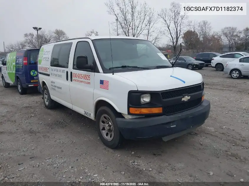 1GCSGAFX7D1182374 2013 Chevrolet Express 1500 Work Van