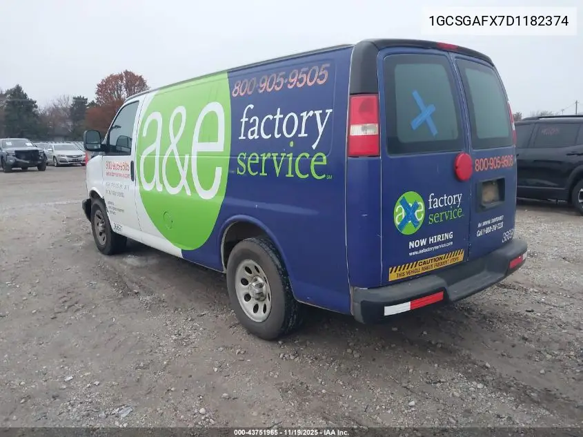 1GCSGAFX7D1182374 2013 Chevrolet Express 1500 Work Van